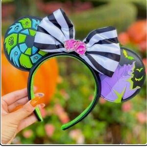 Disney Oogie Boogie Striped Bow Headband